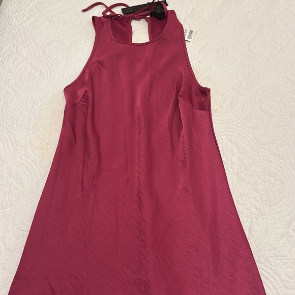 NWT House of Harlow 1960 Deep Pink Magenta/Raspberry Satin Bias Cut Dress - Picture 12 of 12